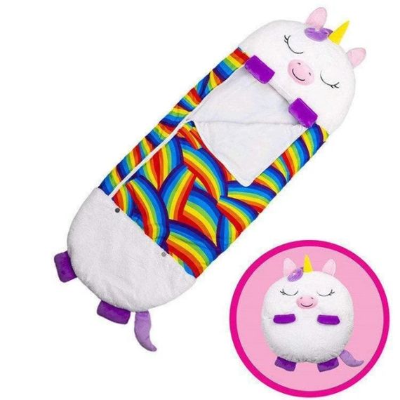 Детский спальный мешок-плюшевая игрушка подушка Единорог Baby sleeping bag Size S WHITE 3в1 теплый | Зображення 4