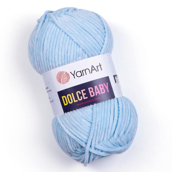 Пряжа YarnArt Dolce Baby 749 блакитна ярнарт дольче бебі плюшева