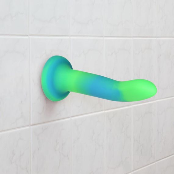 Фалоімітатор, що світиться у темряві, ADDICTION - Rave - 8" Glow in the Dark Dildo - Blue Green | Зображення 5