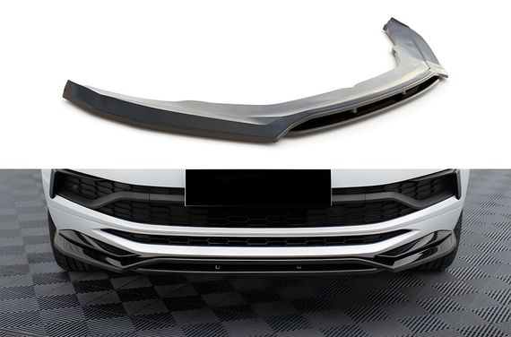 Передний Лип DPT (Черный Глянец) для Skoda Kodiaq 2016-2023 гг