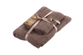 Набір рушників махрових Ardesto Lotus, 50х90см, 70х140см, 2шт, 100% бавовна, какао (ART2357CA)