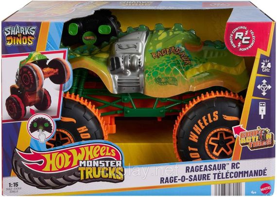 Монстр трак на радіокеруванні Хот Вілс Динозавр Оригінал Hot Wheels Rageasaur 1:15 | Зображення 1