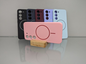 Samsung Galaxy S23 MagSafe Протиударный чохол Софт Тач чохол рожевий