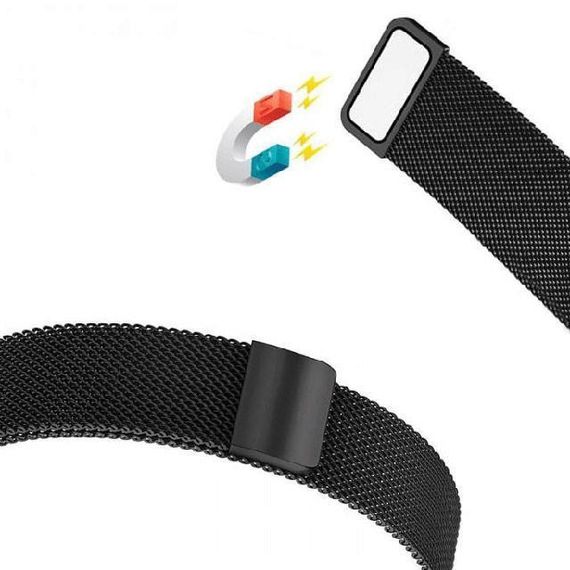 Міланський сітчастий ремінець Primo для годинника Garmin Vivoactive 3 / Vivomove HR / Forerunner 245/645 - Black | Зображення 4