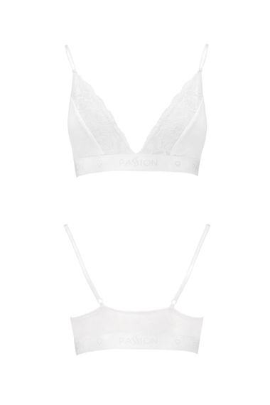 Еластичний топ із мереживом Passion PS001 TOP Білий XL | Зображення 4