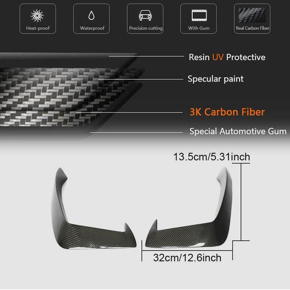 Накладки на протитуманні фари V2 (для S-Line SD 2015-2019, Карбон) для Ауди A4 B9 рр | Зображення 4