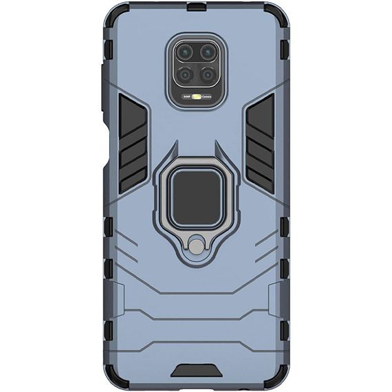 Ударопрочный чехол Transformer Ring for Magnet для Xiaomi Redmi Note 9s/Note 9 Pro/Note 9 Pro Max Grey | Зображення 2