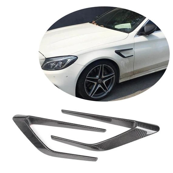 Накладки на передні крила (для SD C63 AMG 2015-2019, Карбон) для Mercedes C-сlass W205 рр