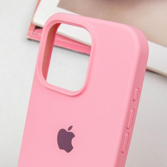 Чохол Silicone Case Full Protective (AA) для Apple iPhone 14 Pro (6.1") Рожевий / Light pink | Зображення 3