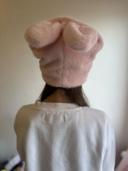 Шапка с ушками кролика  Розовый One Size 55-57р (3005) | Зображення 1