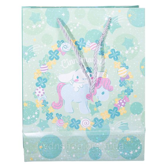 Набір подарункових пакетів з паперу 12 (шт.) Cinnamoroll картонні гарні пакети для подарунків 19×9.5×24.5 (см) М'ятний | Зображення 2