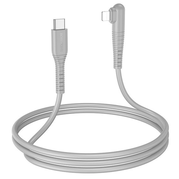 Дата кабель Borofone BX105 Corriente Type-C to Lightning (1m) Gray | Зображення 2