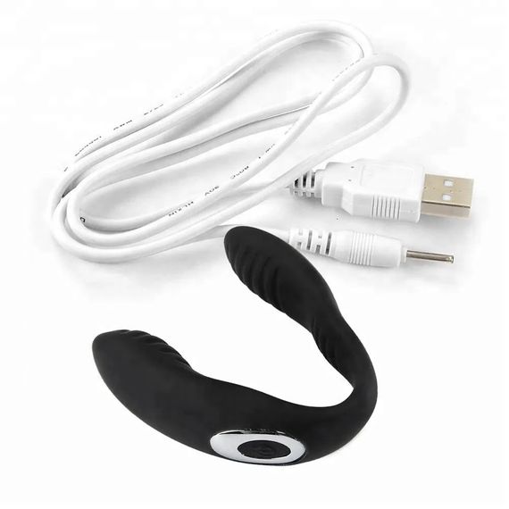 Двойной вибратор черного цвета  (USB) | Зображення 2