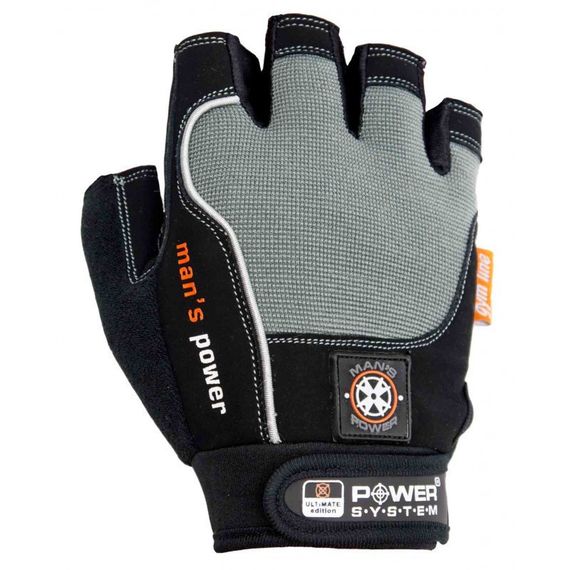 Рукавички для фітнесу Power System PS-2580 Man’s Power Black/Grey XXL | Зображення 5
