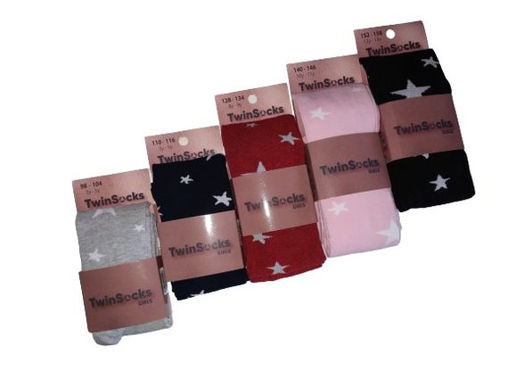 Дитячі колготи Twinsocks для дівчинки з принтом бордові, рожеві, сірі, сині, чорні р. 62 - 104 | Зображення 1