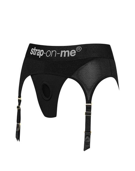 Трусы для страпона с подвязками для чулок Strap-On-Me REBEL HARNESS - S | Зображення 1