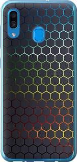 Чохол на Samsung Galaxy A20 2019 A205F Переливні стільники з пластику FCh_048116