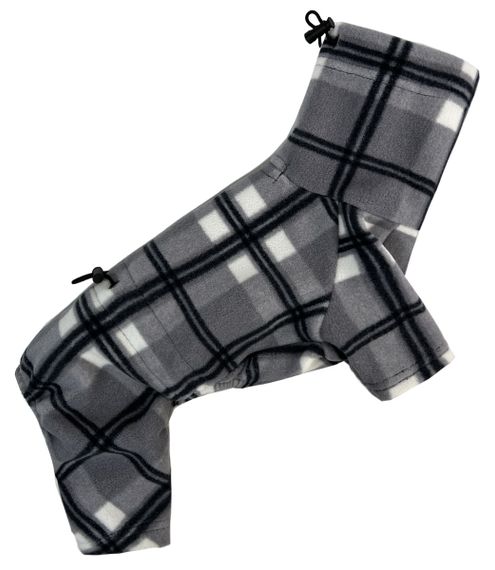 Костюм флiс картатий сірий D-206