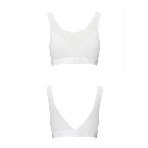 Топ с прозрачной вставкой Passion PS002 TOP white, size XL | Зображення 3
