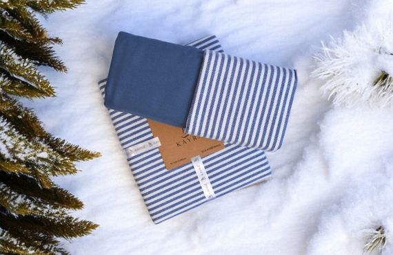 Комплект постільної білизни Kayra Flanel 200×220 см Serit Mavi | Зображення 1