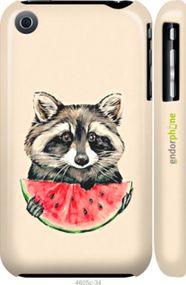 Чохол на iPhone 3Gs Єнотик з кавуном "4605m-34-2448"