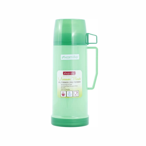 Термос 450мл зі скляною колбою і пластикової чашкою (синій, зелений, червоний) KAMILLЕ KAMILLЕ 2070 | Зображення 9