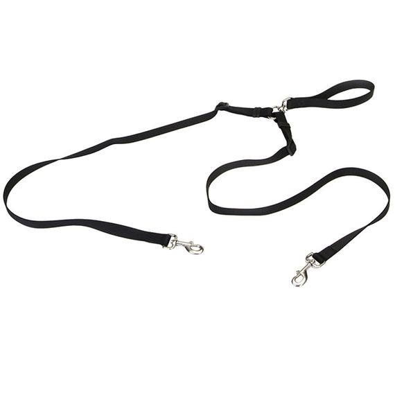 Повідець-спарка для собак Coastal 2 Dog Adjustable Coupler, 1.2 м х 1.6 см, чорний
