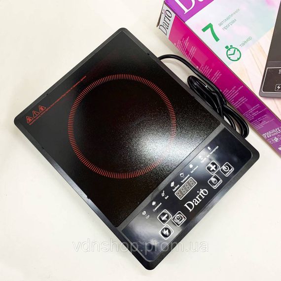 Варочная настольная плита DARIO DHP2172F 2000 Вт, Плита электро для домашнего приготовления LA-42 | Зображення 6