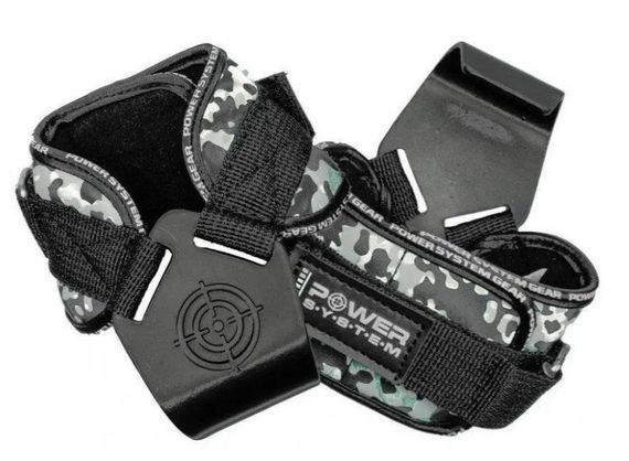 Гаки для тяги на зап'ястя Power System PS-3370 Hooks Camo Black/Grey XL (PS_3370_Black/Grey XL)