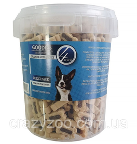 Ласощі для собак 4Dog GOODIES м'які кісточки для тренування з бараниною та рисом 500 г 5949060219968 ЦІНА ЗА 1 КГ