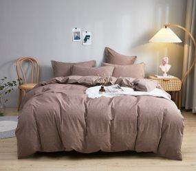 Постільна білизна Love You Варена бавовна Мокко Євро