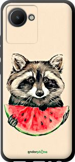 Чохол на Realme C30 Єнотик з кавуном "4605b-2700-2448"