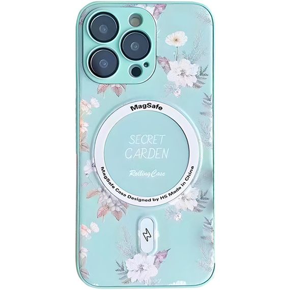 TPU+PC чохол Secret Garden with MagSafe для Apple iPhone 14 Pro Max (6.7") Mint, TPU+PC