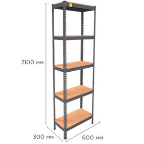 Металевий стелаж MRL-2100 ( 600x300) чорний