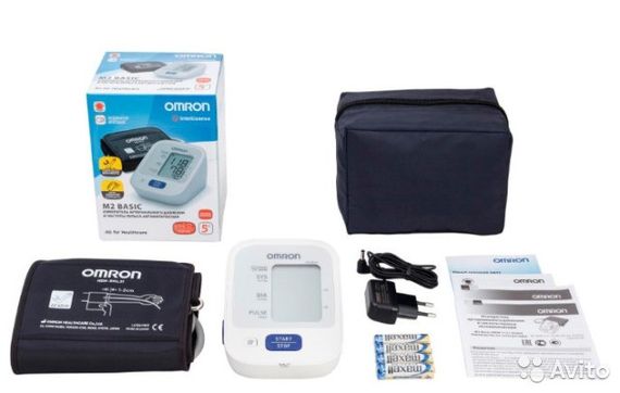 Тонометр Omron M2 Basic (HEM-7121-ALRU) автоматический на плечо с адаптером гарантия 5 лет