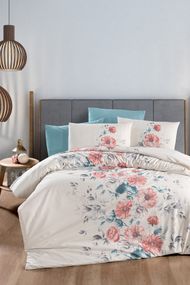 Постільна білизна First Choice Ranforce 160 х 220 см Benedic Aqua