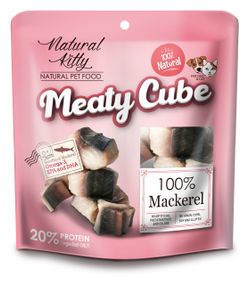 Ласощі для котів зі скумбрією Natural Kitty Meaty Cube 100% Mackerel, 60 гр