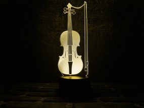 3D светильник ночник с пультом "Скрипка" 3DTOYSLAMP