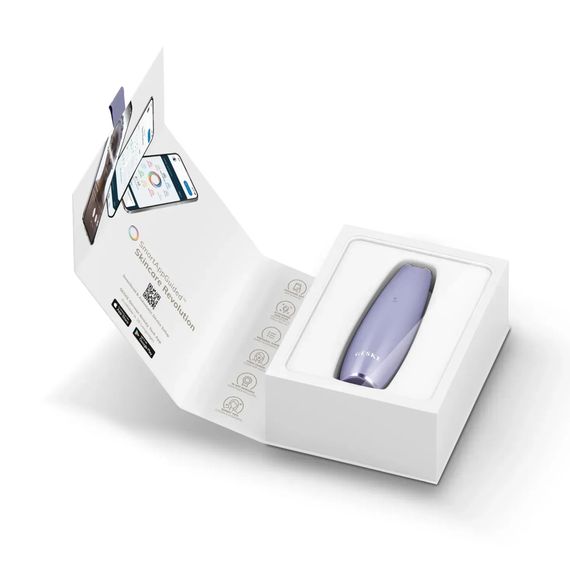 Мікрострумова ручка для підтяжки шкіри обличчя GESKE MicroCurrent Face-Lift Pen 6в1 white, Фіолетовий | Зображення 8