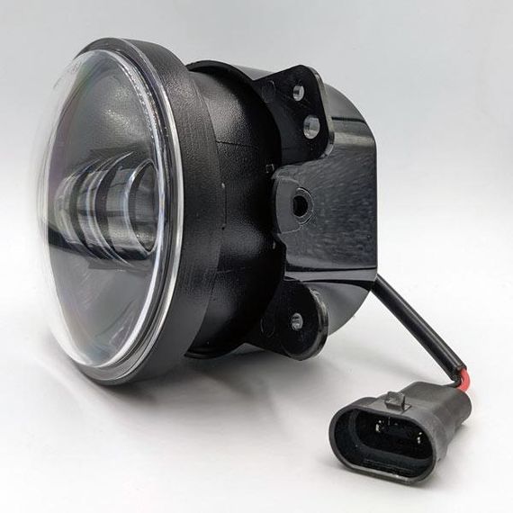 LED фари протитуманні Wrangler, Dodge, Chrysler 100 мм 30W 3 діоди тип 2 (2 штуки) чітка СТМ | Зображення 3