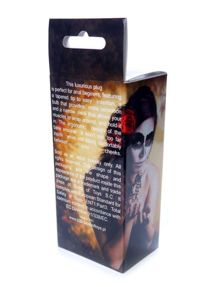 Анальна металева пробка Plug-Jewellery Gold PLUG ROSE- Red Sex Aura | Зображення 7