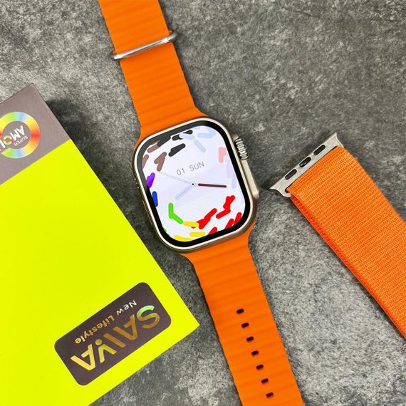 Смартгодинник Saiya SY9 Ultra 2 Amoled+IP67 Silver Orange | Зображення 5