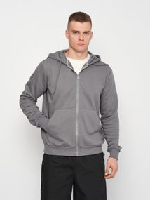 Толстовка чоловіча утеплена сірого кольору, 3XL