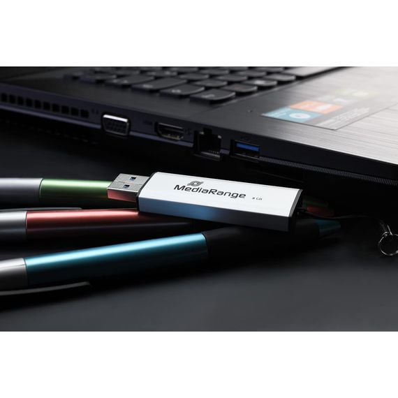 USB флеш накопичувач Mediarange 64GB Black/Silver USB 3.0 (MR917) | Зображення 4