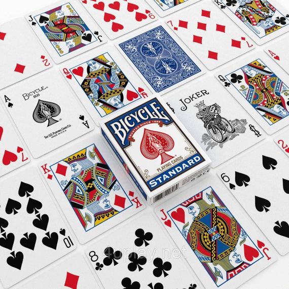 Гральні карти Bicycle Standard Playing Cards Сині | Зображення 1