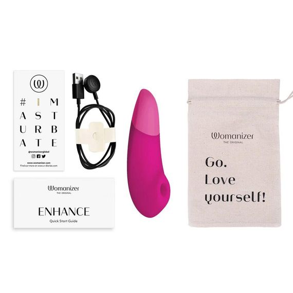 Вакуумний кліторальний стимулятор Womanizer Enhance Pink Sex Aura | Зображення 7