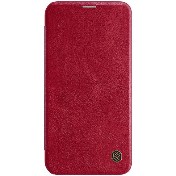 Шкіряний чохол (книжка) Nillkin Qin Series для Apple iPhone 12 Pro Max (6.7") Червоний