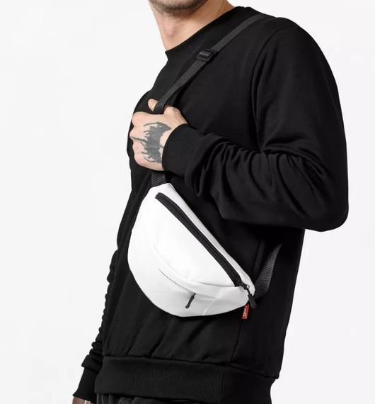 Чоловіча сумка бананка Sambag Urban SKH біла 24 × 15 × 8 см (85151008m) | Зображення 1