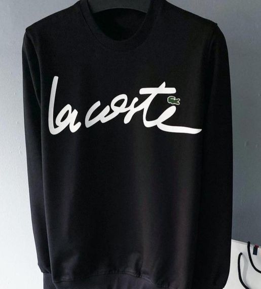 Світшот зима/осінь фліс Lacoste колір чорний | Зображення 1