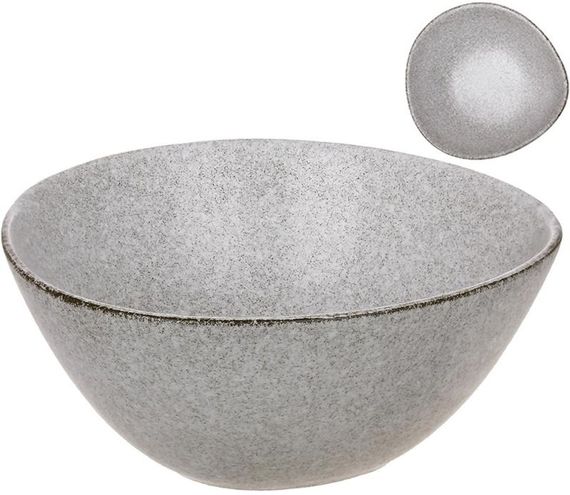 Набір 6 керамічних салатників "Edelstein Gray" Ø15.5см (500мл), сірий граніт